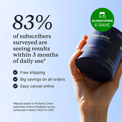 Meet the first clinically studied probiotic soft chew for dogs¹